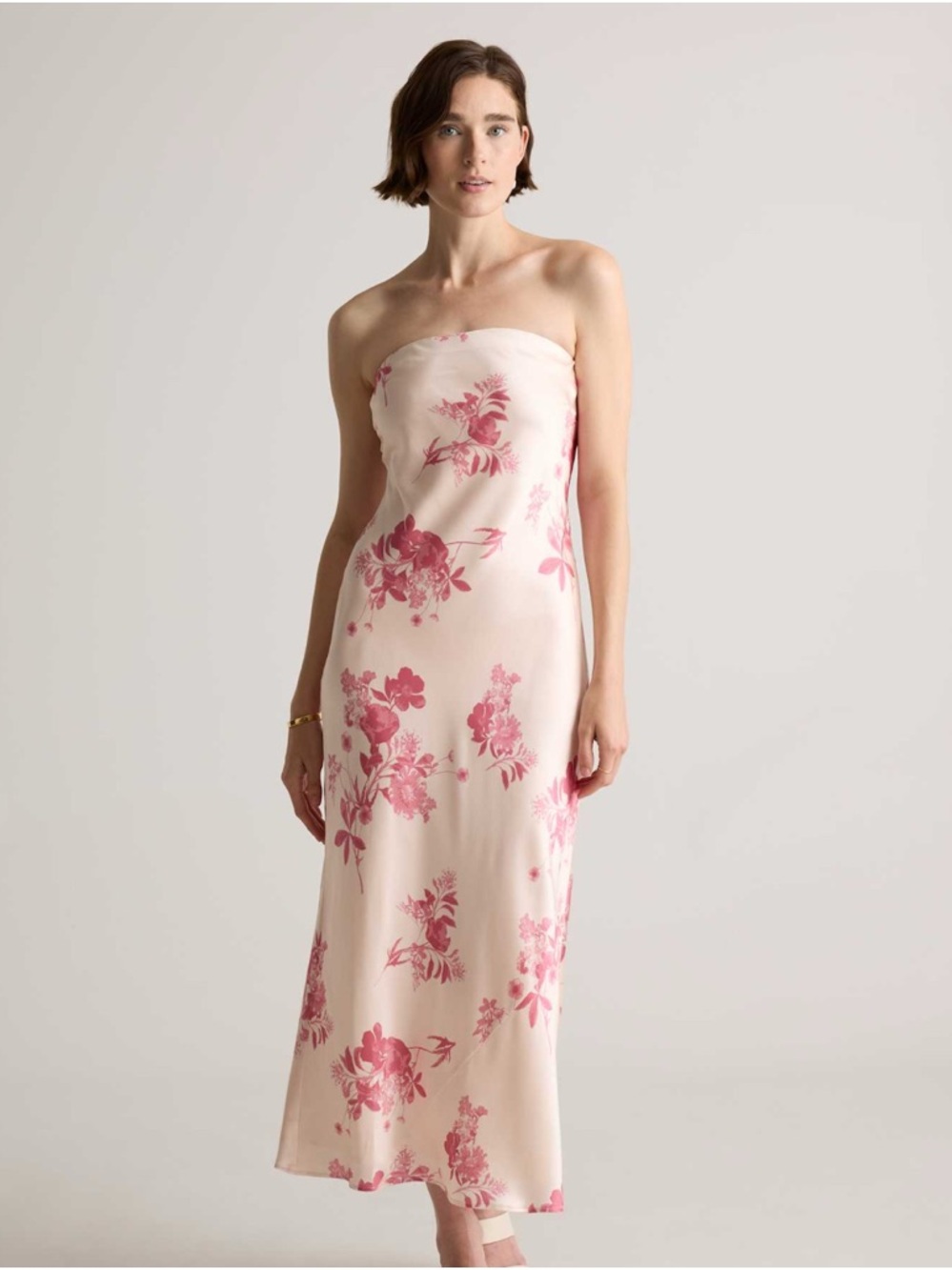 NWT Quince washable silk midi dress, size M